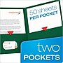 Oxford 2-Pocket Presentation Folders, Hunter Green, 25/Box (OXF 57556)~#|#~sp64628076_sc7