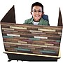 Teacher Created Resources Reclaimed Wood Foldable Plastic Freestanding Privacy Shield, 16"H x 22"W, Multicolored (TCR20346)~#|#~sp64730424_sc7