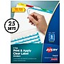 Avery Index Maker Paper Dividers with Print & Apply Label Sheets, 5 Tabs, Multicolor, 25 Sets/Pack (11423)~#|#~sp65544437_sc7