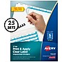 Avery Index Maker Unpunched Paper Dividers with Print & Apply Label Sheets, 5 Tabs, White, 25 Sets/Pack (11443)~#|#~sp65544565_sc7