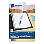 Avery Pre-Printed Mini Paper Dividers, Jan-Dec Tabs, White (11315)~#|#~sp65645210_sc7