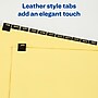 Avery Preprinted Monthly Leather Dividers, 12-Tab, Yellow (11351)~#|#~sp65645293_sc7