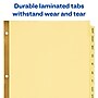 Avery Pre-Printed Paper Dividers with Laminated Tabs, Jan-Dec Tabs, Buff, Gold Reinforced (11307)~#|#~sp65645332_sc7