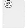 Avery Write & Erase Paper Dividers, 5 Tabs, White, 36 Sets/Box (11506)~#|#~sp65646301_sc7