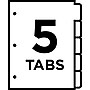 Avery Big Tab Write & Erase Paper Divider, 5 Tabs, White/Gold Reinforced, 1 Set (23075)~#|#~sp65646400_sc7