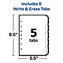 Avery Write & Erase Plastic Mini Dividers, 5 Tabs, Multicolor (16180)~#|#~sp65646414_sc7
