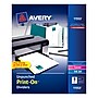 Avery Print-On Unpunched Paper Dividers, 8 Tabs, White, 5 Sets/Pack (11553)~#|#~sp65646643_sc7