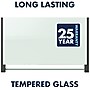 Quartet® Evoque™ Magnetic Glass Dry-Erase Boards with Invisible Mount, Wide Format, Black Aluminum Frame, 85"W x 48"H (G8548BA)~#|#~sp66805088_sc7