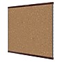 Quartet Prestige 2 Magnetic Cork Bulletin Board, Mahogany Finish Frame, 2'H x 3'W (MC243MP2)~#|#~sp66807437_sc7