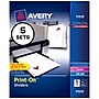 Avery Print-On Paper Dividers, 5 Tabs, White, 5 Sets/Pack (11515)~#|#~sp69660698_sc7