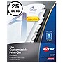 Avery Print-On Paper Dividers, 5 Tabs, White, 25 Sets/Pack (11517)~#|#~sp69660699_sc7