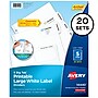 Avery Big Tab Printable Paper Dividers with Large White Labels, 5 Tabs, White, 20 Sets/Pack (14440)~#|#~sp69660708_sc7