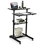 Mount-It! 27.5"W Mobile Height Adjustable Desk, Black, Plastic/Steel (MI-7940)~#|#~sp7038412_sc7