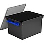 Storex Letter/Legal Portable File Tote Storage Box With Locking Handle,  Letter/Legal Size, Black (STX61543U01C)~#|#~sp70795889_sc7