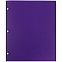 JAM Paper Heavy Duty 3 Hole Punch Two-Pocket Plastic Folders, Purple, 6/Pack (383HHPPUB)~#|#~sp71001458_sc7