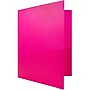 JAM Paper Heavy Duty 3 Hole Punch Two-Pocket Plastic Folders, Fuchsia Pink, 6/Pack (383HHPFUB)~#|#~sp71001477_sc7