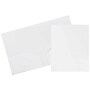 JAM Paper Heavy Duty Two-Pocket Plastic Folders, White, 6/Pack (383HWHD)~#|#~sp71001489_sc7
