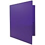 JAM Paper Heavy Duty Plastic Two-Pocket School Folders, Purple, 108/Pack (383HPUB)~#|#~sp71001513_sc7