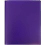JAM Paper Heavy Duty Plastic Two-Pocket School Folders, Purple, 108/Pack (383HPUB)~#|#~sp71001514_sc7