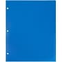 JAM Paper Heavy Duty 3 Hole Punch Two-Pocket Plastic Folders, Blue, 6/Pack (383HPBBUB)~#|#~sp71001569_sc7