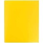 JAM Paper Heavy Duty 2-Pocket Plastic Folders, Yellow, 6/Pack (383HYED)~#|#~sp71001590_sc7