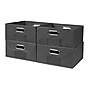 Niche Cubo Half-Size Foldable Fabric Storage Bins, Grey (HTOTE064PKGY)~#|#~sp7252816_sc7