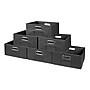 Niche Cubo Half-Size Foldable Fabric Storage Bins, Grey (HTOTE066PKGY)~#|#~sp7252846_sc7