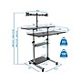 Mount-It! 39.5"W Adjustable Steel Standing Desk with Dual Monitor Mount, Gray/Black (MI-7972)~#|#~sp73357350_sc7