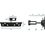 Mount-It! Heavy Duty Full Motion TV Wall Mount with Long Extension, Fits 43" to 70" Screens,Black (MI-319L)~#|#~sp73357409_sc7
