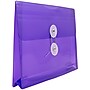 JAM Paper Plastic Envelopes with Button and String Tie Closure, Index Booklet, 5.5 x 7.5, Purple, 12/Pack (920B1PU)~#|#~sp73451319_sc7