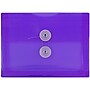 JAM Paper Plastic Envelopes with Button and String Tie Closure, Index Booklet, 5.5 x 7.5, Purple, 12/Pack (920B1PU)~#|#~sp73451324_sc7