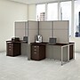 Bush Business Furniture Easy Office 66"H x 119"W 4 Person Back to Back Panel Workstation, Mocha Cherry (EODH66SMR-03K)~#|#~sp74531803_sc7