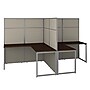 Bush Business Furniture Easy Office 66"H x 119"W 2 Person T-Shaped Cubicle Workstation, Mocha Cherry (EODH560MR-03K)~#|#~sp74531810_sc7