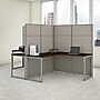 Bush Business Furniture Easy Office 66"H x 119"W 2 Person T-Shaped Cubicle Workstation, Mocha Cherry (EODH560MR-03K)~#|#~sp74531811_sc7