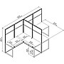 Bush Business Furniture Easy Office 66"H x 119"W 2 Person T-Shaped Cubicle Workstation, Mocha Cherry (EODH560MR-03K)~#|#~sp74531865_sc7