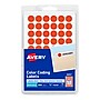 Avery Hand Written Color Coding Labels, 0.5"Dia., Neon Red, 60/Sheet, 14 Sheets/Pack  (5051)~#|#~sp75153367_sc7