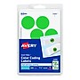 Avery Laser Color Coding Labels, 1 1/4" Dia., Neon Green, 8/Sheet, 50 Sheets/Pack (5498)~#|#~sp75153480_sc7