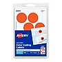Avery Laser Color Coding Labels, 1 1/4" Dia., Neon Red, 8/Sheet, 50 Sheets/Pack (5497)~#|#~sp75153486_sc7