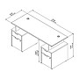 Bush Business Furniture Jamestown 60"W Desk with 4 Drawers, Fresh Walnut/White (JTN017FWWHSU)~#|#~sp75157795_sc7