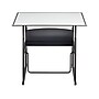 Safco AlphaBetter 26" - 42" Plastic/Steel Adjustable Desk, White/Black (1208DE)~#|#~sp79683246_sc7