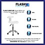 Flash Furniture Vibrant Computer Stool with Tractor Seat, White~#|#~sp80656150_sc7