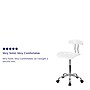 Flash Furniture Vibrant Computer Stool with Tractor Seat, White~#|#~sp80656151_sc7