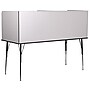 Flash Furniture Double Wide Study Carrels with Adjustable Legs and Top Shelf, Gray~#|#~sp80656233_sc7