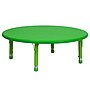 Flash Furniture 45'' Plastic Round Height Adjustable Activity Table, Green~#|#~sp80656668_sc7
