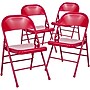 Flash Furniture HERCULES™ Steel Armless Folding Chair, Red, 4/Pack~#|#~sp80657507_sc7