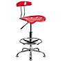 Flash Furniture Low Back Polymer Drafting Stool With Tractor Seat, Vibrant Red~#|#~sp80657843_sc7