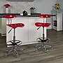 Flash Furniture Low Back Polymer Drafting Stool With Tractor Seat, Vibrant Red~#|#~sp80657844_sc7