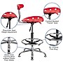 Flash Furniture Low Back Polymer Drafting Stool With Tractor Seat, Vibrant Red~#|#~sp80657846_sc7