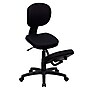 Flash Furniture Tatum Armless Ergonomic Fabric Mobile Kneeling Posture Task Office Chair, Black (WL1430)~#|#~sp80658139_sc7