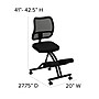 Flash Furniture Tatum Armless Ergonomic Mesh Mobile Kneeling Office Chair, Black (WL3520)~#|#~sp80658265_sc7